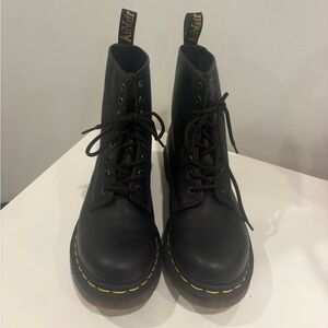 Dr. Martens Black Leather Combat Boots